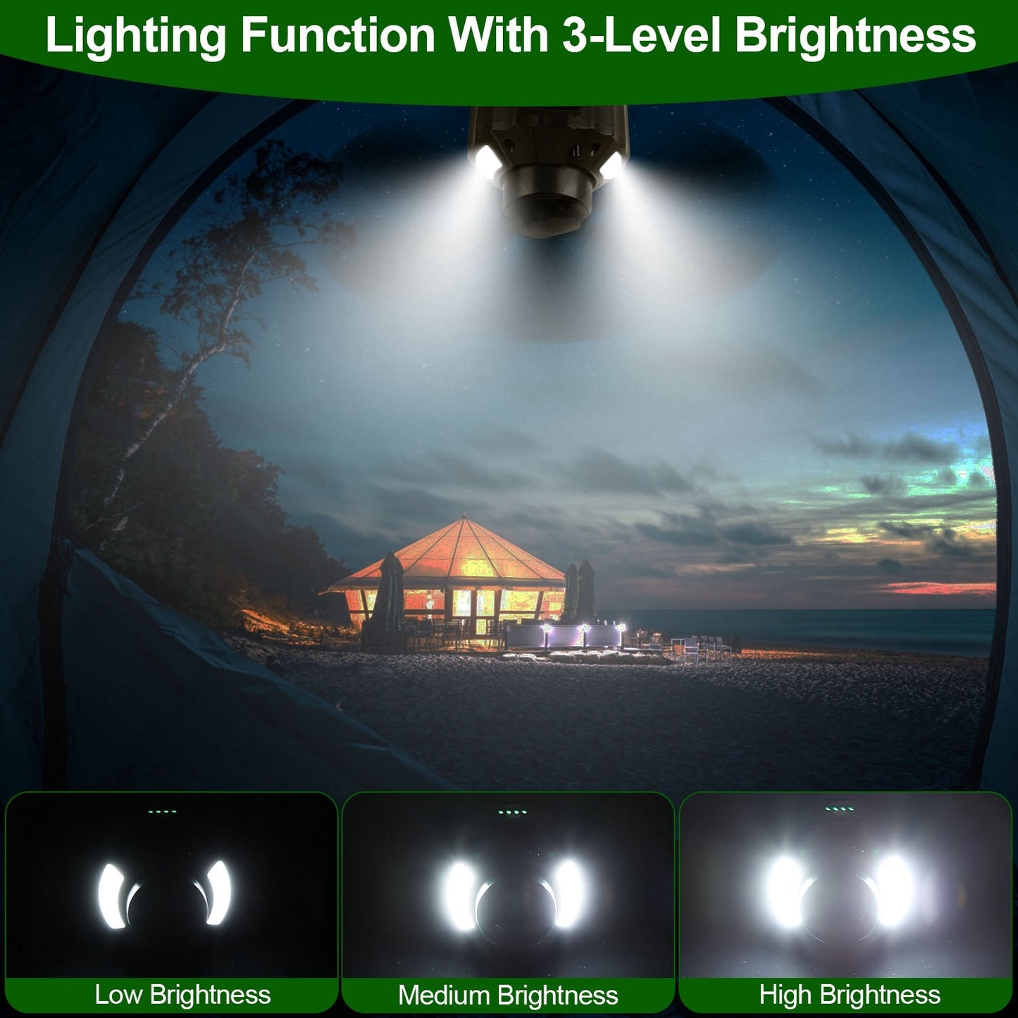 3-in-1 LED Fan: Light, Power Bank & Quiet Breeze