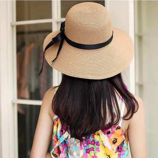 Chic UV-Blocking Straw Sun Hat for Women