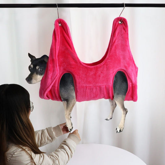 Comfortable Pet Grooming Hammock for Easy Nail Trimming