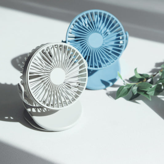 Clip fan USB rechargeable, silent and portable