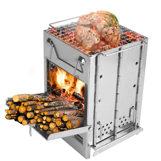 Compact Folding Camping Stove with Carry Bag
