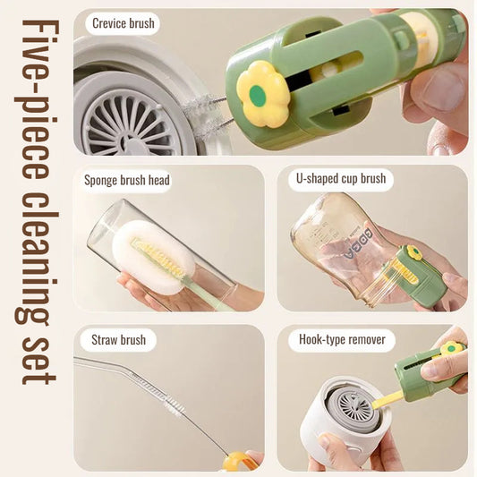 5-in-1 Multipurpose Cup & Bottle Cleaning Brush