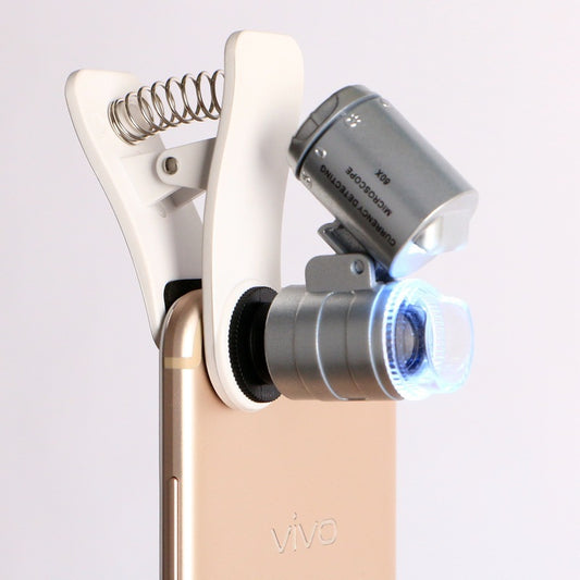 60x Mobile Microscope with LED & UV Lights