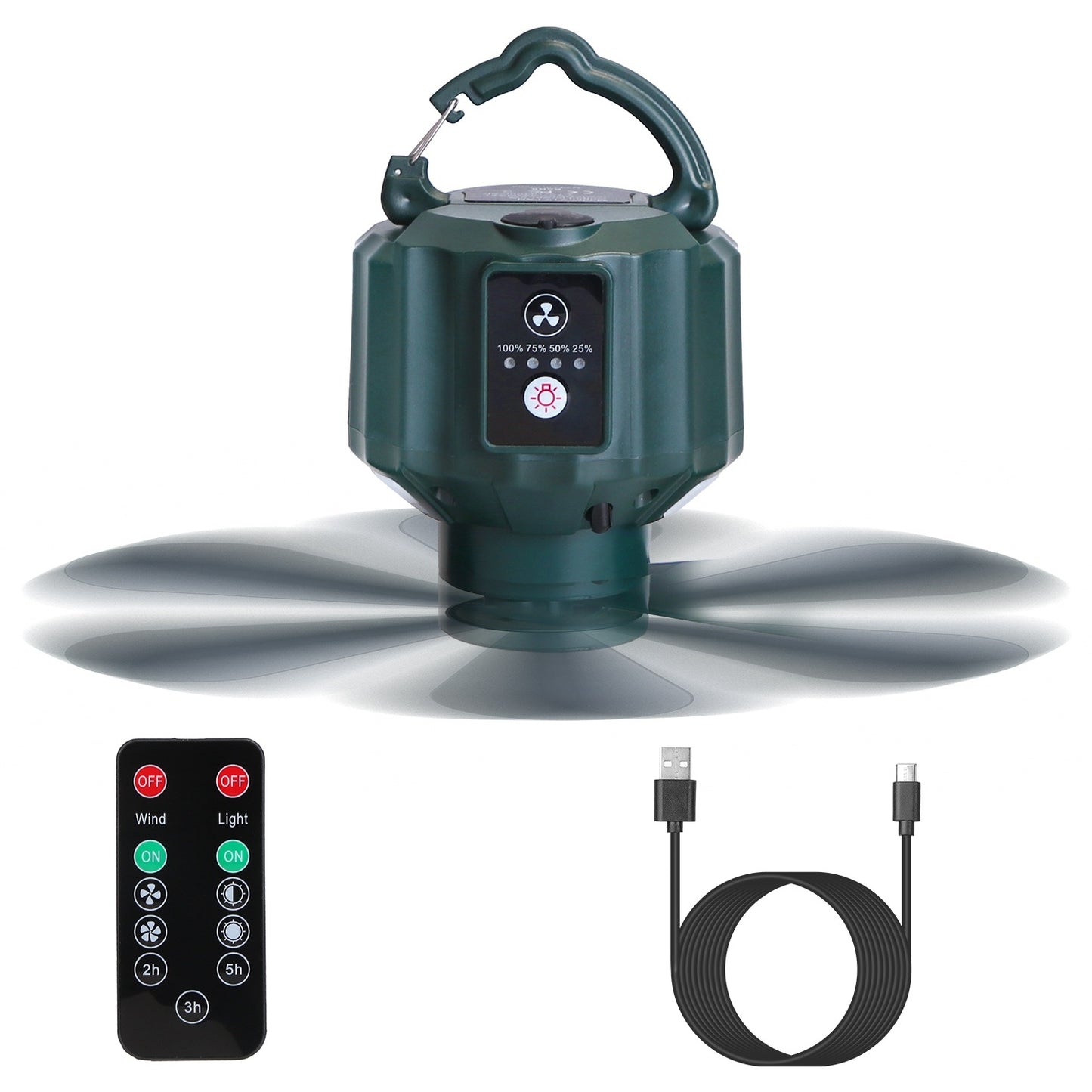 3-in-1 LED Fan: Light, Power Bank & Quiet Breeze